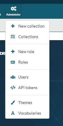 submenu of Administer menu item